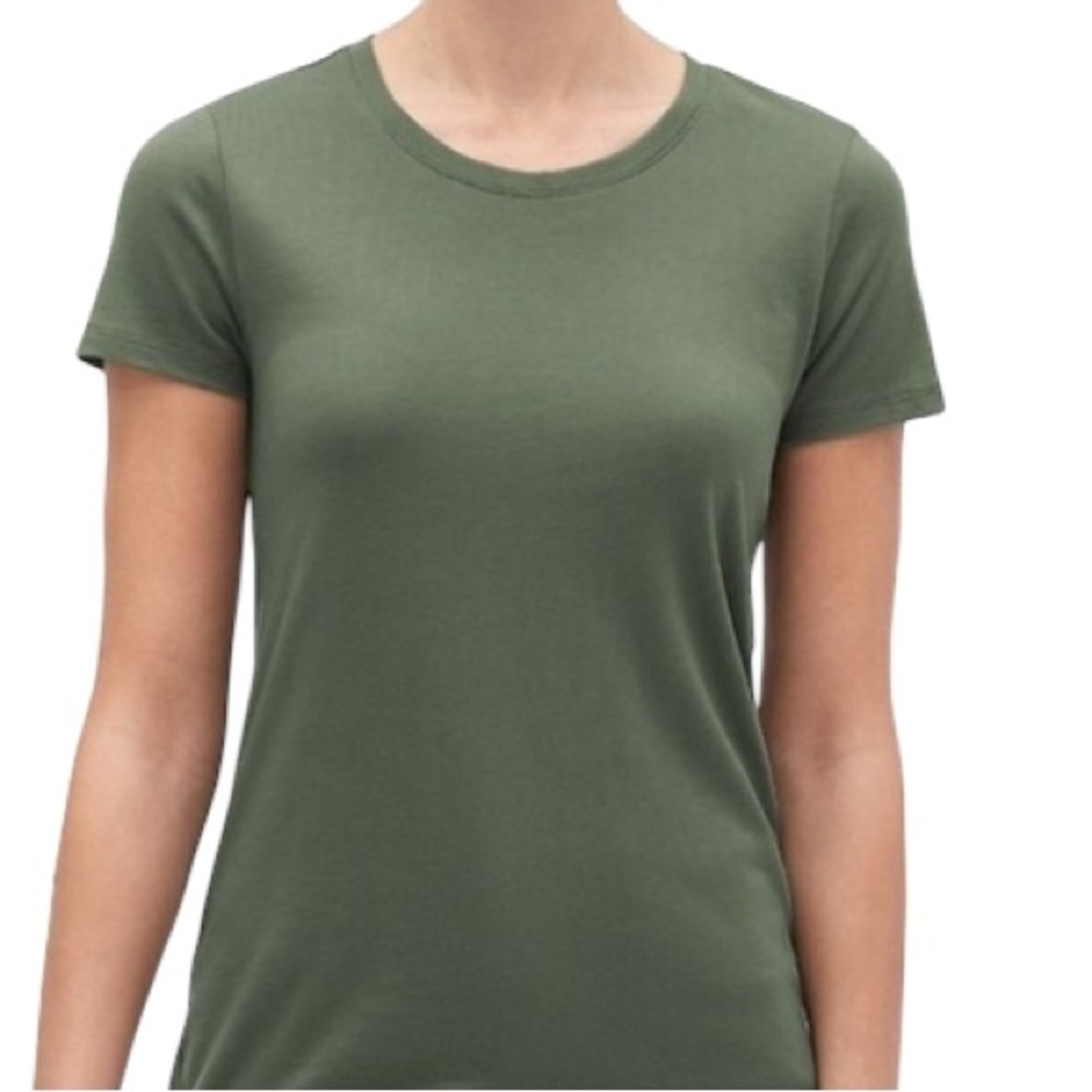 GAP Favourite Tee Short Sleeve Crewneck Laurel Wreath Green Cotton Modal M